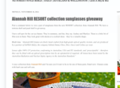 Win a pair of sunglasses from the new RESORT collection from Alannah Hill