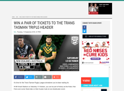 Win a pair of tickets to the Trans Tasman Triple-Header