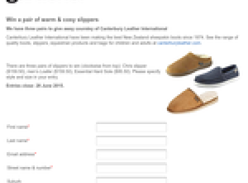 Win a pair of warm & cosy slippers