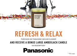 Win a Panasonic Vacuum and an Amberjack Candle