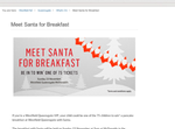 Win a pancake breakfast at Westfield Queensgate with Santa.