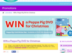 Win a Peppa Pig DVD for Christmas