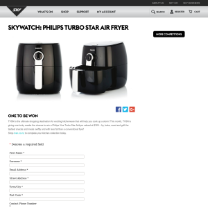 Win a Philips Viva Turbo Star Airfryer 