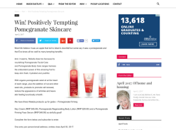 Win a Positively Tempting Pomegranate Skincare