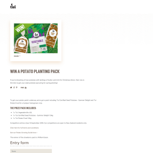 Win a potato planting pack