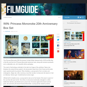 Win a Princess Mononoke 20th Anniversary Box Set