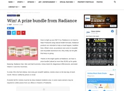 Win a prize bundle from Radiance