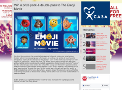 Win a prize pack & double pass to The Emoji Movie