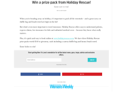 Win a prize pack from Holiday Rescue