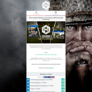 Win a PS4 Limited Edition Call of Duty: WWII Bundle