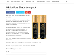 Win A Pure Shade twin pack