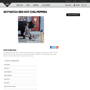 Win a Red Hot Chili Peppers copy