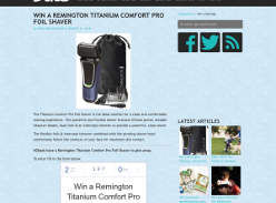 Win a Remington Titanium Comfort Pro Foil Shaver