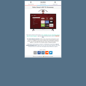 Win a Roku Smart LED TV