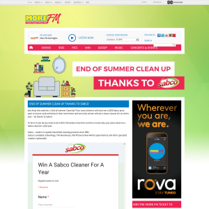 Win A Sabco Cleaner For A Year