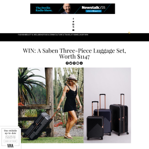 Win A Saben Three-Piece Luggage Set