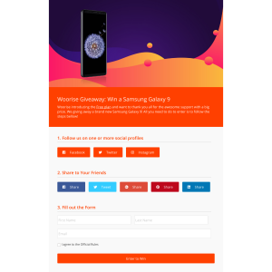 Win a Samsung Galaxy 9
