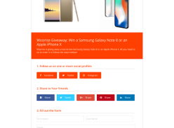 Win a Samsung Galaxy Note 8 or an Apple iPhone X