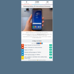Win a Samsung Galaxy S8