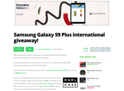 Win a Samsung Galaxy S9 Plus