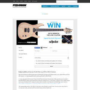 Win a Schecter Keith Merrow KM-6 MK-II Guitar