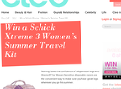 Win a Schick Xtreme 3 Women?s Summer Travel Kit