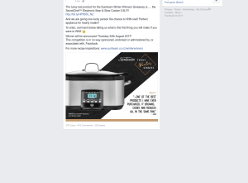 Win a SecretChef Electronic Sear & Slow Cooker 5.5L