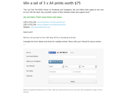 Win a set of 3 x A4 prints
