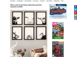 Win a set of six Dana Johnston prints, valued at $180