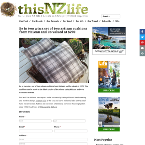 Win a set of two artisan cushions 