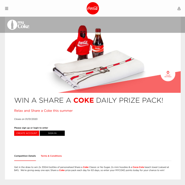 Win a Share a Coke Daily prize pack