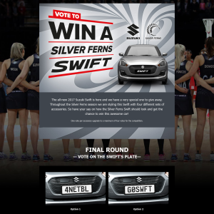 Win a Silver Ferns Swift