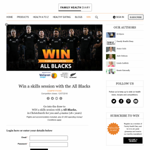 Win a skills session with the All Blacks