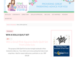 Win a Small Pink Squares Dolls Quilt Set 