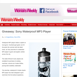 Win a Sony Waterproof MP3 Player