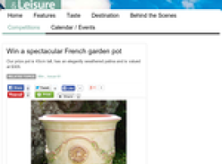 Win a spectacular French garden pot