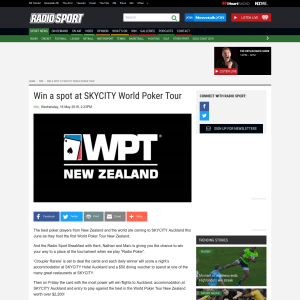 Win a spot at SKYCITY World Poker Tour