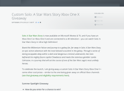 Win a Star Wars Story Xbox One X