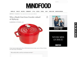 Win a Staub Cast Iron Cocotte valued at $569.95