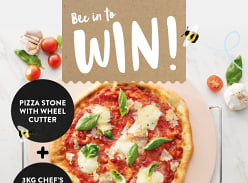 Win a Stevens Brava Pizza Stone with Wheel Cutter