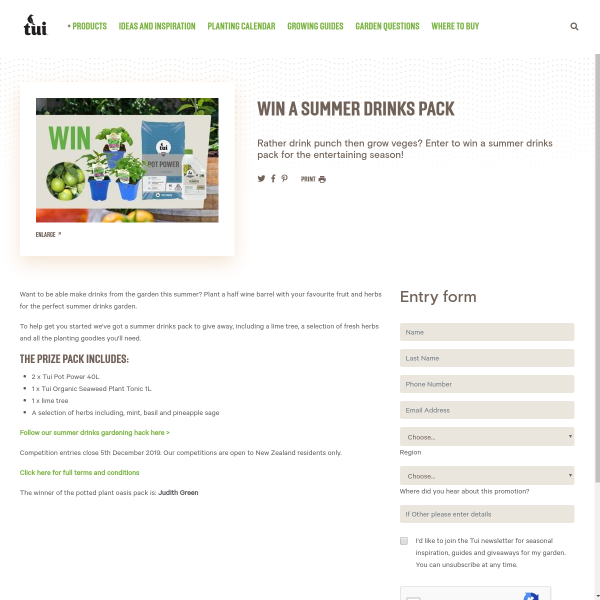 Win a Summer Drinks Pack
