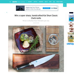 Win a super sharp, handcrafted Kai Shun Classic Chefs knife