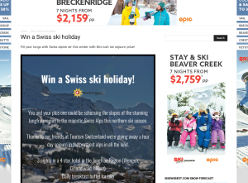 Win a Swiss ski holiday