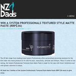 Win a System Professionals Textured Style Matte Paste