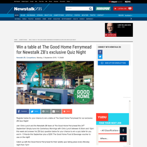 Win a table at The Good Home Ferrymead