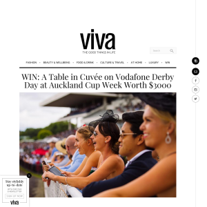 Win A Table in Cuvée on Vodafone Derby Day at Auckland Cup Week Worth $3000