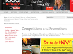 Win a Taste Magazine Subscription and Wattie's Soup of the Day Packs