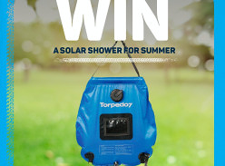 Win a Torpedo 7 Revive Deluxe 20 Litre Solar Shower