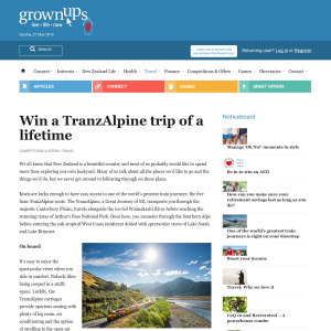 Win a TranzAlpine trip of a lifetime