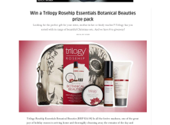 Win a Trilogy Rosehip Essentials Botanical Beauties prize pack
